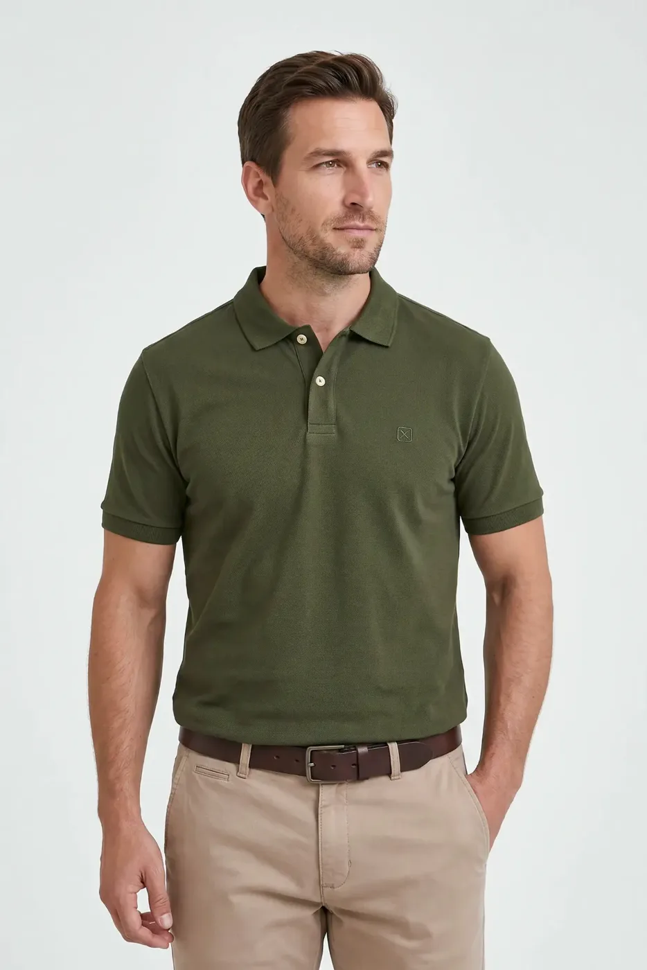 Polo Regular Verde Militar — TXC Querência