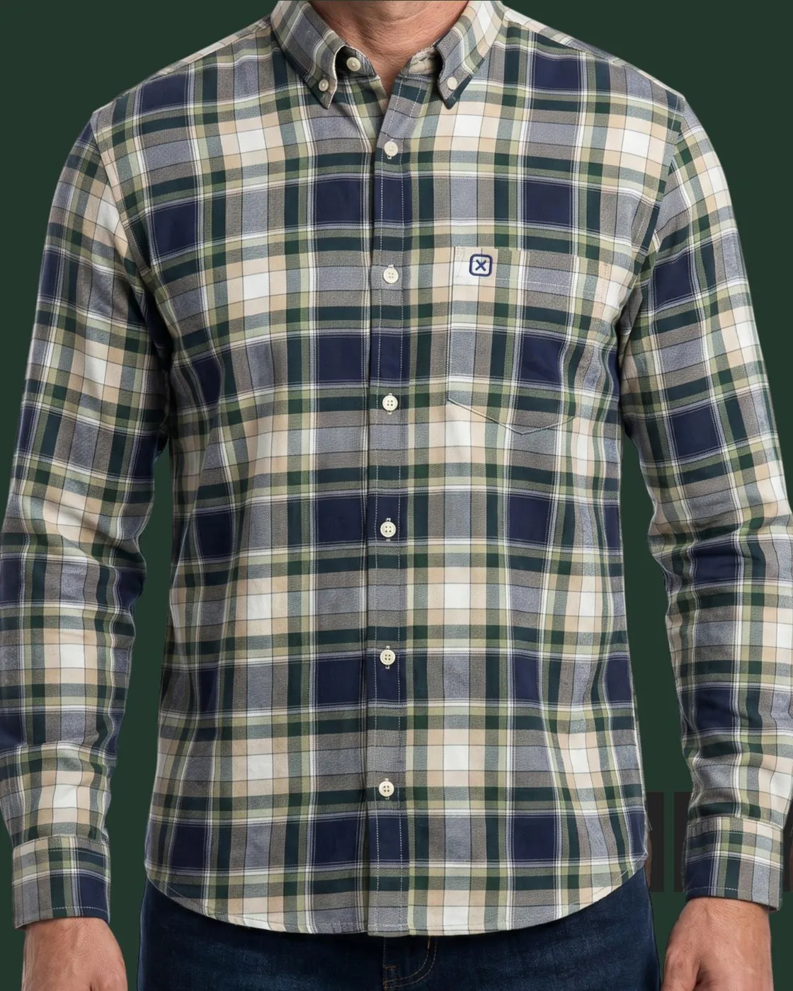 Camisa xadrez TXC — Xadrez Marinho & Off White