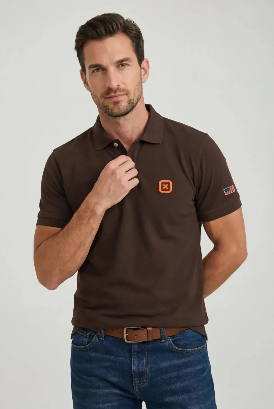 Polo X Piquet Marrom — TXC Querência