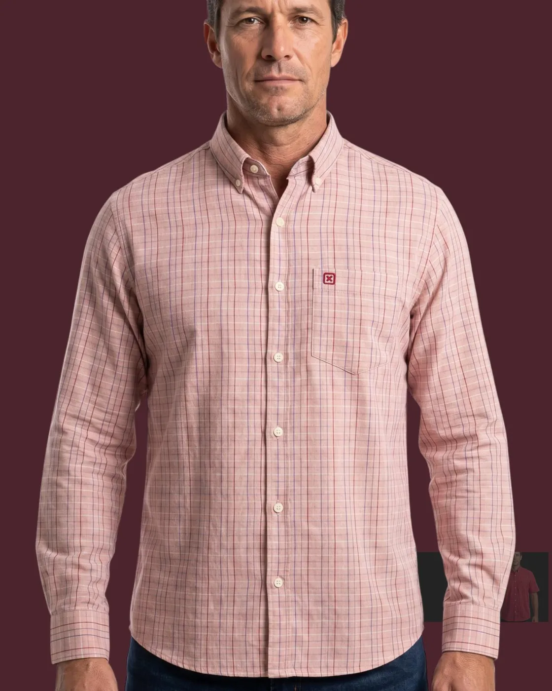 Camisa xadrez TXC — Rosé Quadriculado