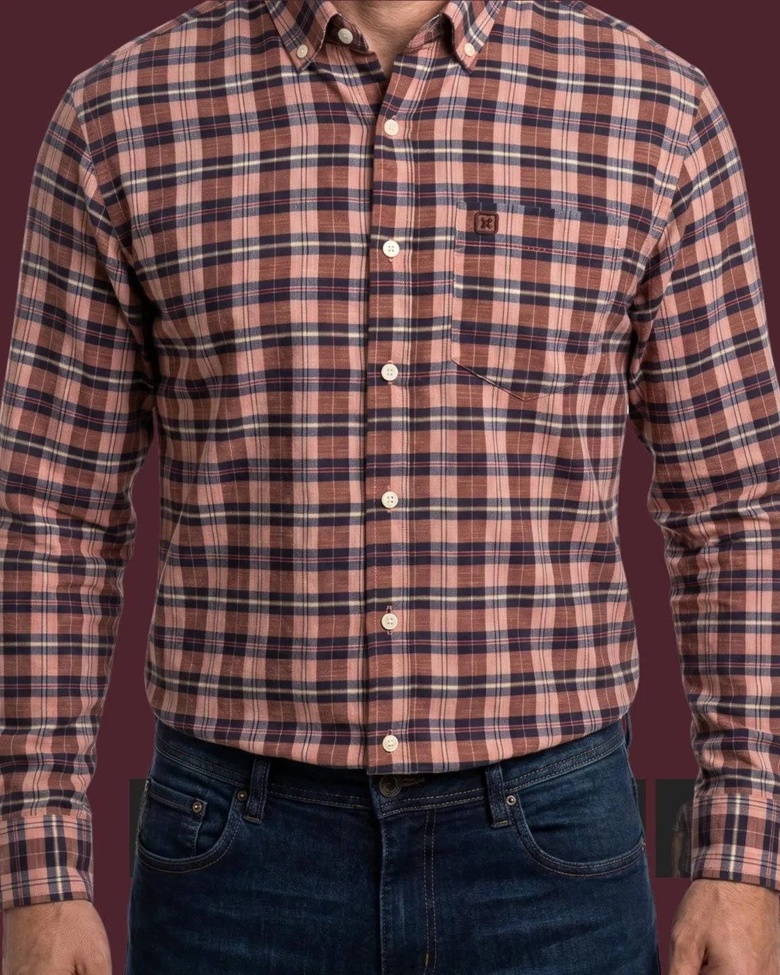 Camisa xadrez TXC — Xadrez Rosé & Marinho