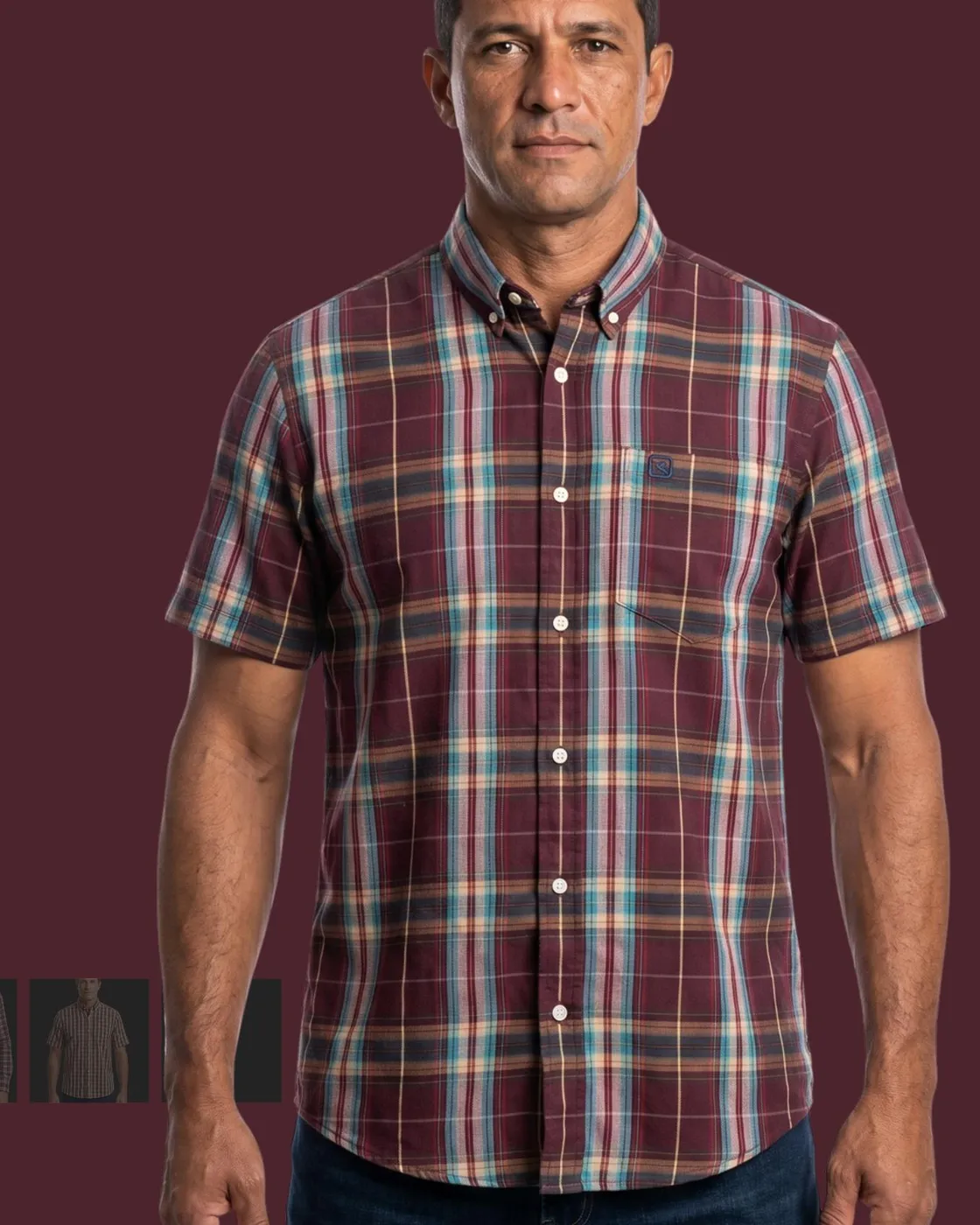 Camisa xadrez TXC — Xadrez Vinho